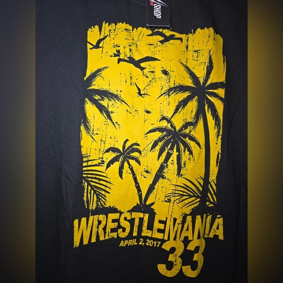 Wrestlemania 33 Men’s Black Sleeveless Muscle Tee Size 2X NWT April 2017 Tank - Picture 2 of 5